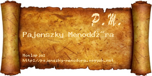 Pajenszky Menodóra névjegykártya
